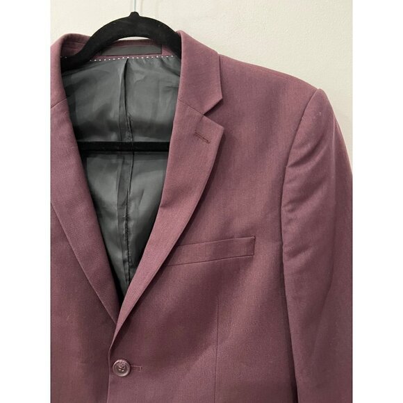 NWOT TOPMAN Size US 38 Skinny Suit Jacket Two Button color Berry - Picture 12 of 13